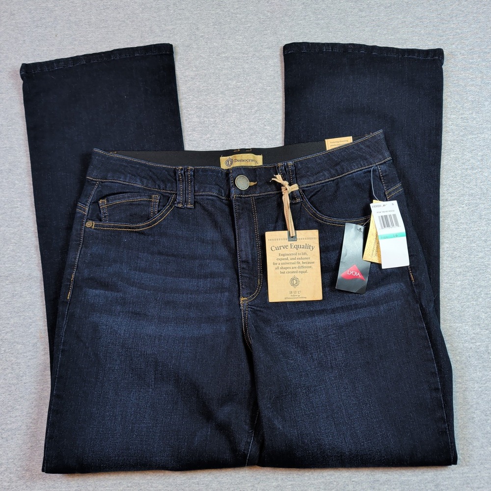 Democracy Itty Bitty Boot Mid Rise Ab Technology Jeans Dark Wash 16 B1903KEBXX